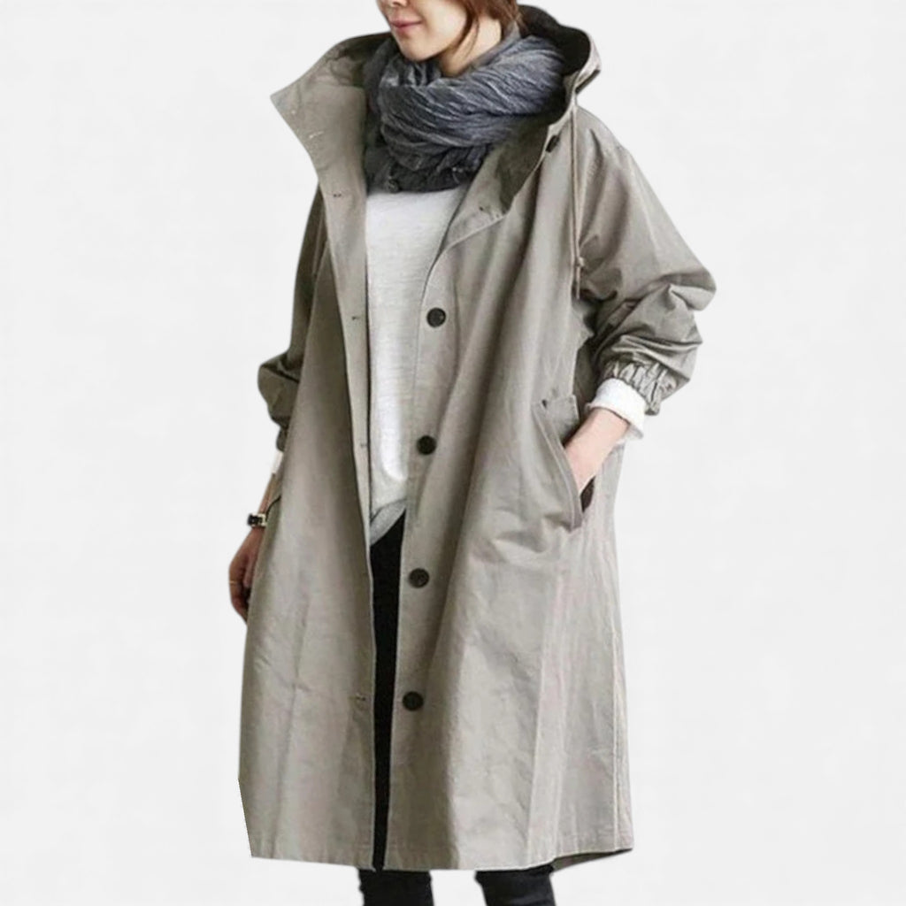Amarendi | Trench Femme – Capuche Élégante