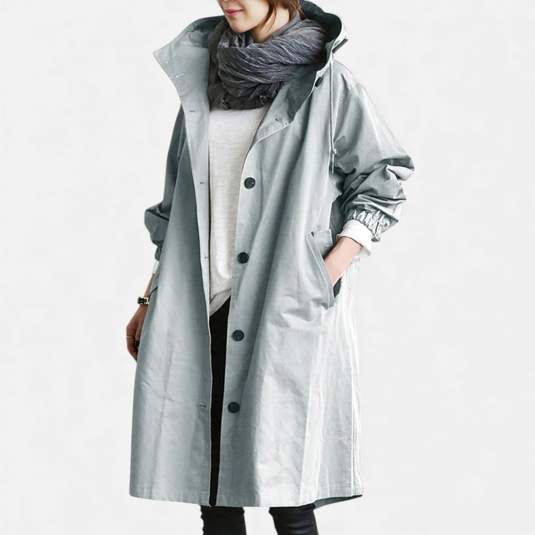 Amarendi | Trench Femme – Capuche Élégante